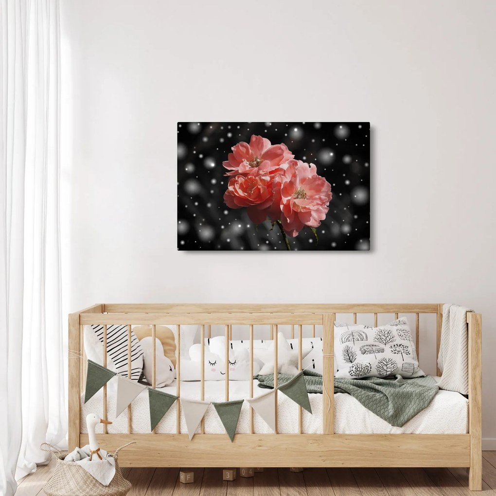 Rózsaszín virág képe (90x60 cm)
