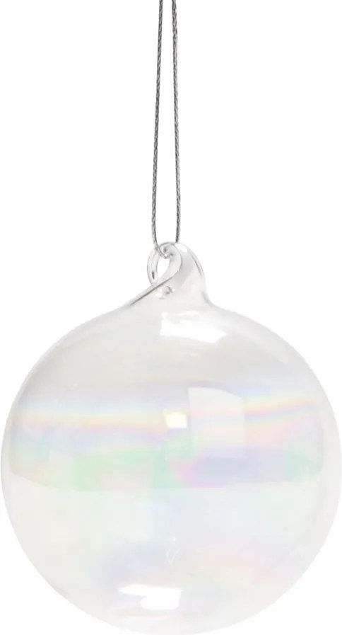 HANG ON üveg karácsonyfadísz átlátszó Ø 10 cm, 4 db-os szett