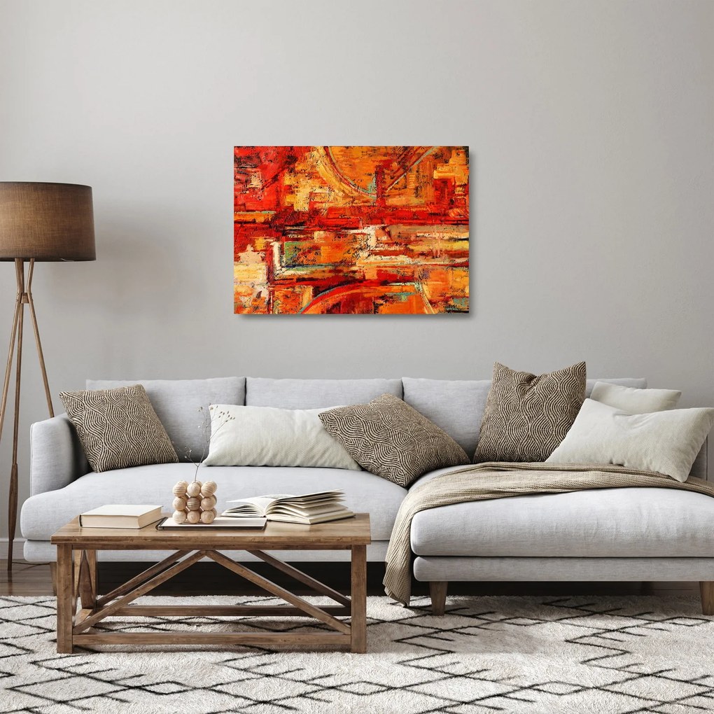 A falfestmény képe (üvegen) (70x50 cm)