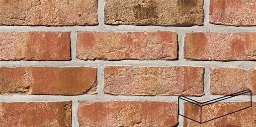 Homlokzati sarok Klinker mix izzított 24x7,1x11,5 cm dombor RMOORBRLEB