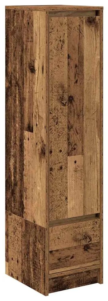 antik fa színű szerelt fa magasszekrény 29,5x34x119,5 cm