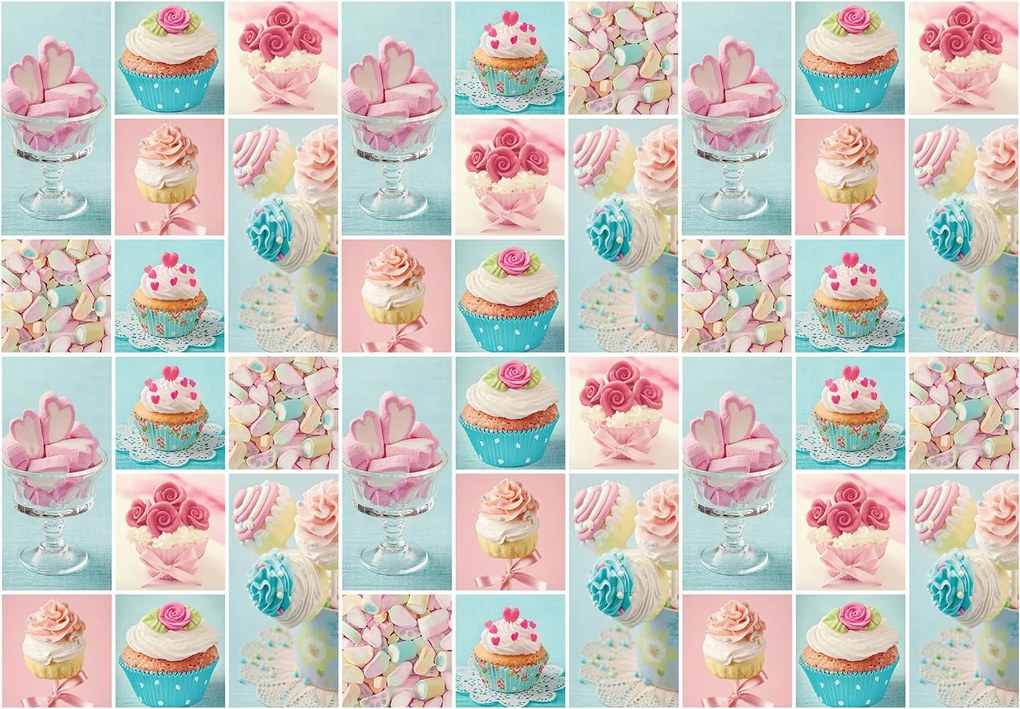 Fotótapéta Muffin &amp; Vinyl hab 416x254 Édes dekoráció +ragasztó