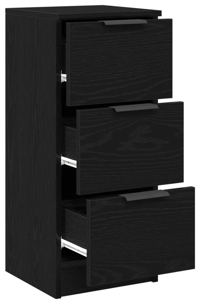 vidaXL Oldalszekrények 2 pcs Musta tammi 30 x 30 x 70 cm Faanyag