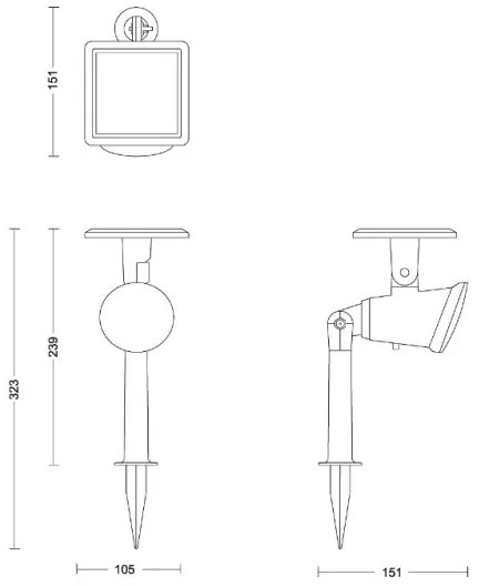 Philips - LED Napelemes spotlámpa JIVIX LED/1,4W/3,7V 1800 mAh IP44
