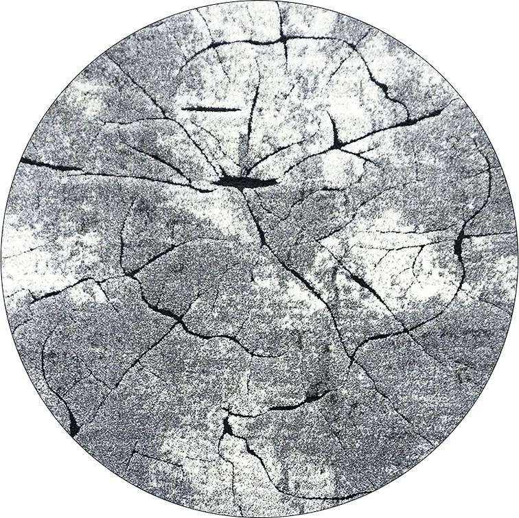 Szőnyeg 100x100 Szürke Masszív Törzs 3D Kivágott Fríz Kerek