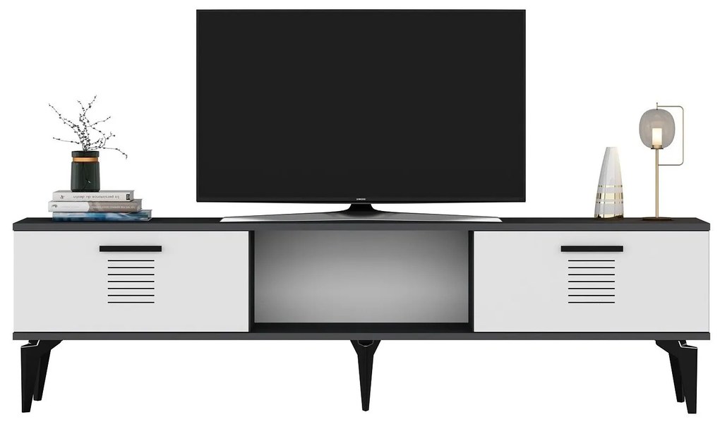 TV asztal/szekrény Vipapo 11 (antracit + fehér) . 1095219