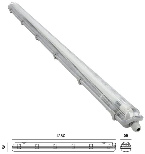 LED ipari fénycsöves világítás T8 1xG13/18W/230V 4000K IP65 128 cm