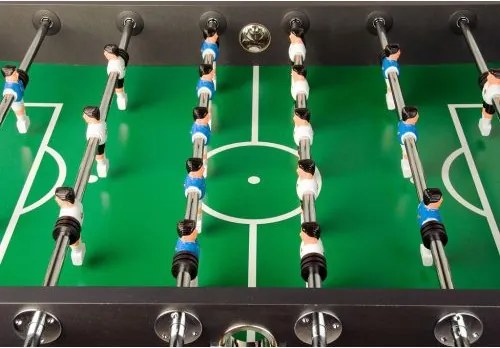 GamesPlanet® Csocsóasztal LEEDS Fekete 140 x 73 cm