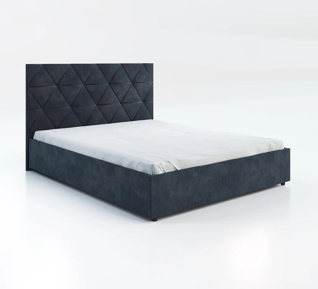 Franciaágy 160 cm Botones (fekete) (ágyráccsal). 1116776
