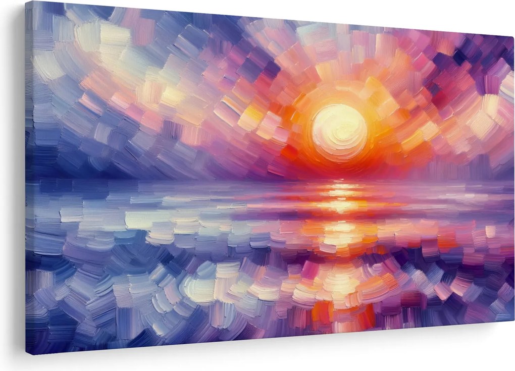 Kép - Színes művészi naplemente (90x60 cm)