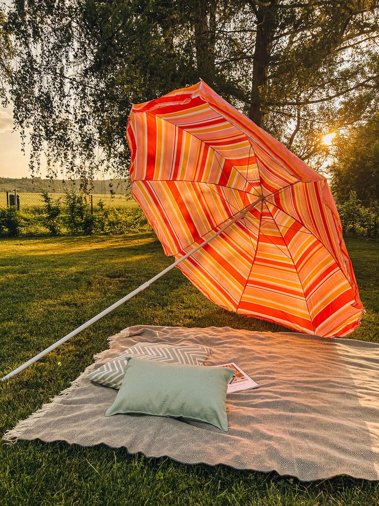 Piros-narancssárga napernyő SUNBEAM 180 cm