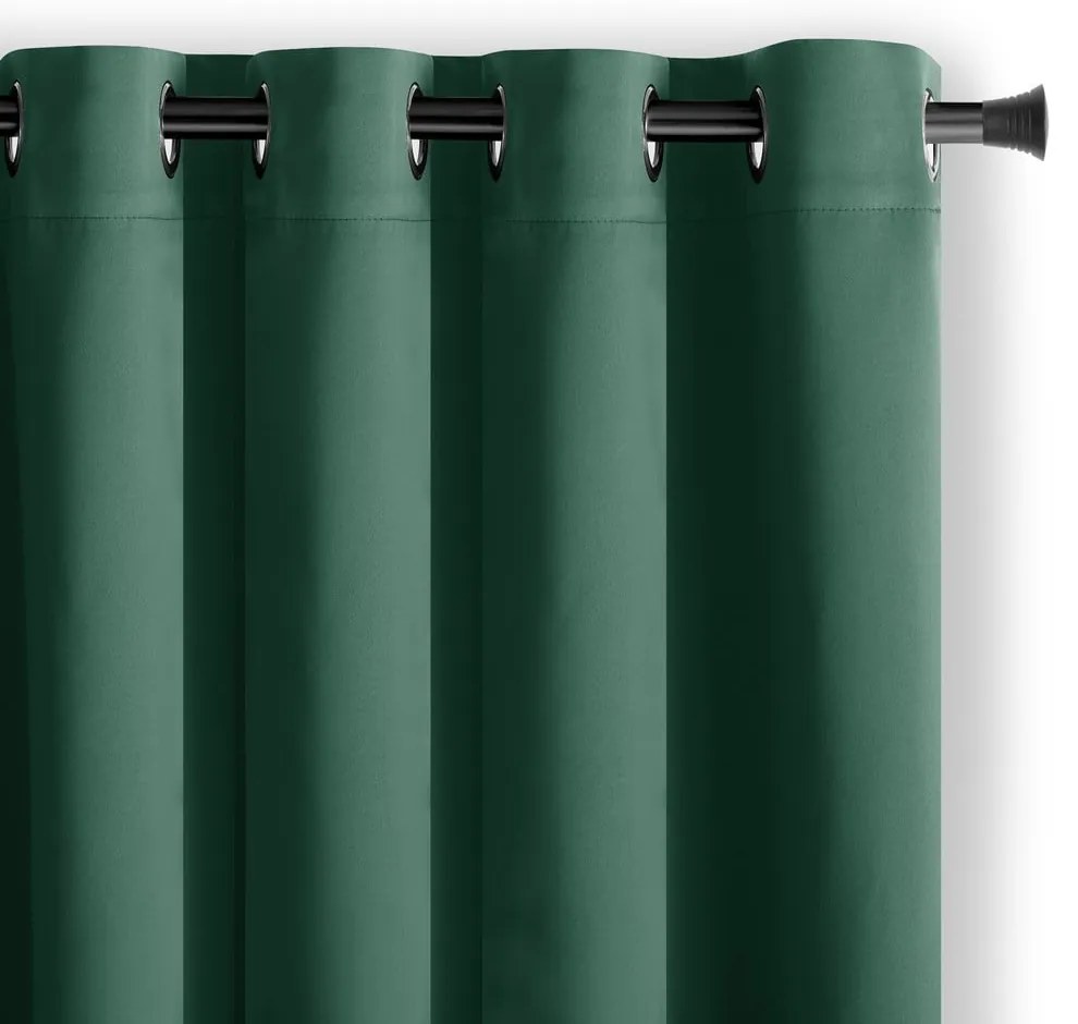 Sötétzöld sötétítő függöny 140x175 cm Eyelets – Restilo