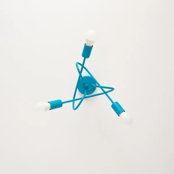 LED gyerekszobai felületre szerelhető csillár OXFORD 3xE27/15W/230V kék