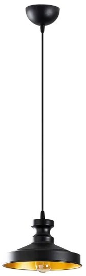 Csillár zsinóron BERCESTE 1xE27/40W/230V fekete