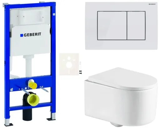Geberit fali WC szett előtétfalas szereléshez + SAT WC SIKOGESTOR72D30