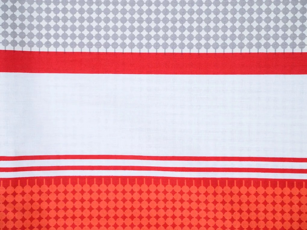 Renforcé pamut ágyneműhuzat TABITA piros Ágyneműhuzat mérete: 2 db 80 x 80 cm | 200 x 200 cm