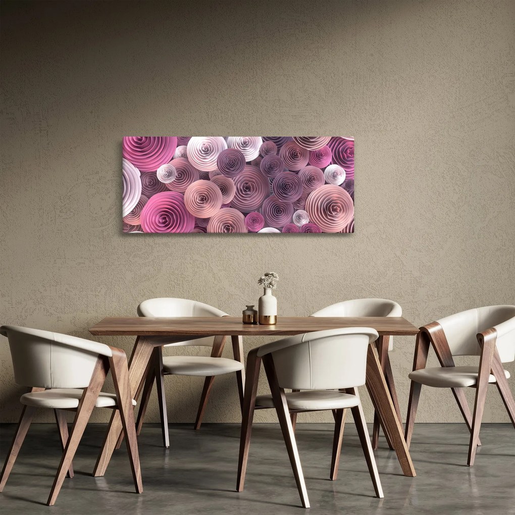 Absztrakt kép Rózsa virága (120x50 cm)