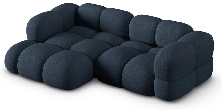 Sötétkék sarokkanapé (bal oldali-heverő résszel) Loretto – Cosmopolitan Design