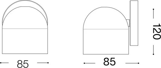 Ideal Lux - LED Fali spotlámpa DODO 1xGX53/9W/230V fekete