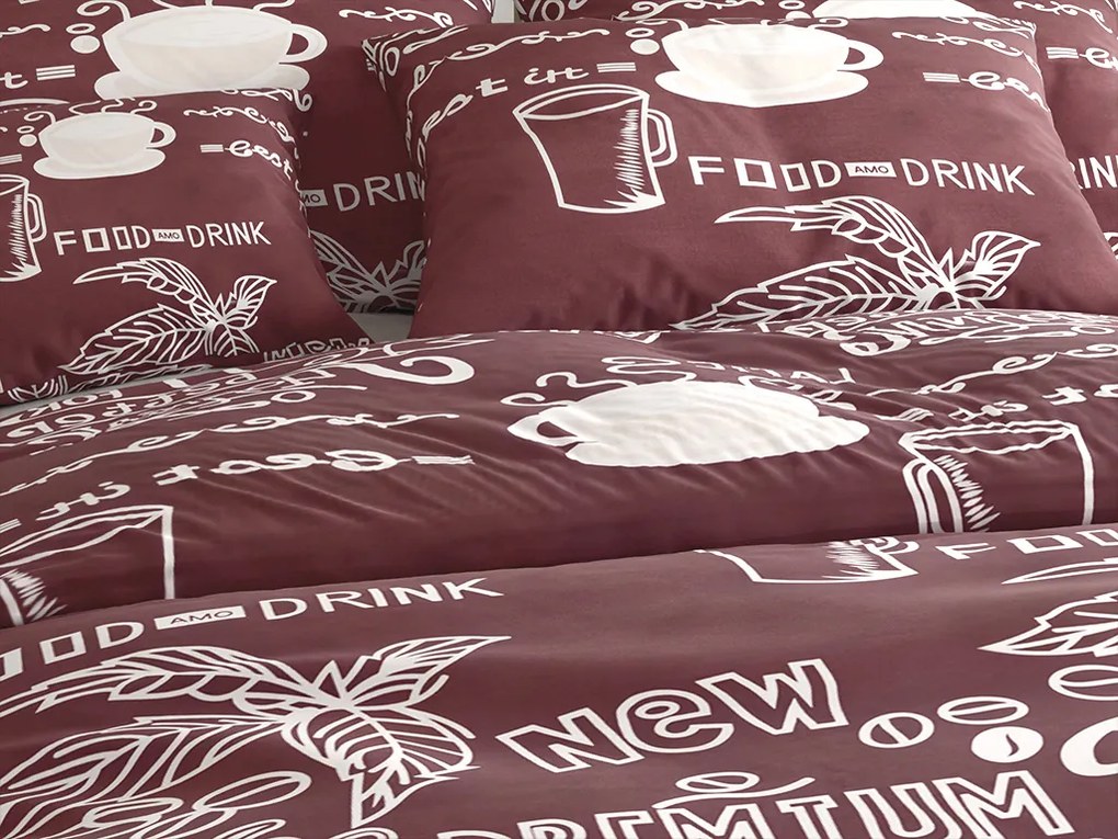 COFFEE barna pamut ágyneműhuzat