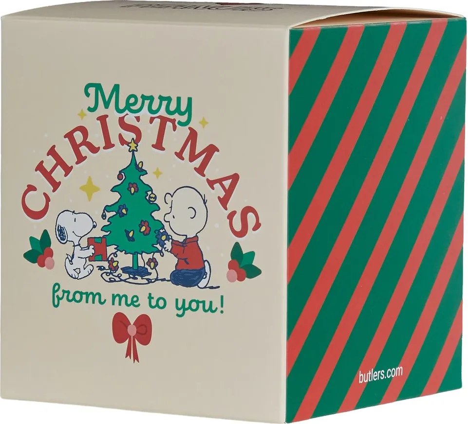 PEANUTS gyertya üvegben 9cm , Snoopy és Charlie