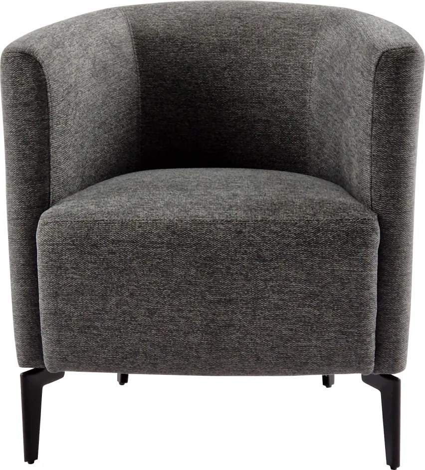 Design fotel, szürke/fekete, KAPY