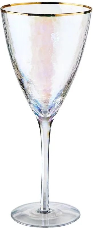 SMERALDA boros pohár arany szegéllyel 400ml, 6 db-os készlet
