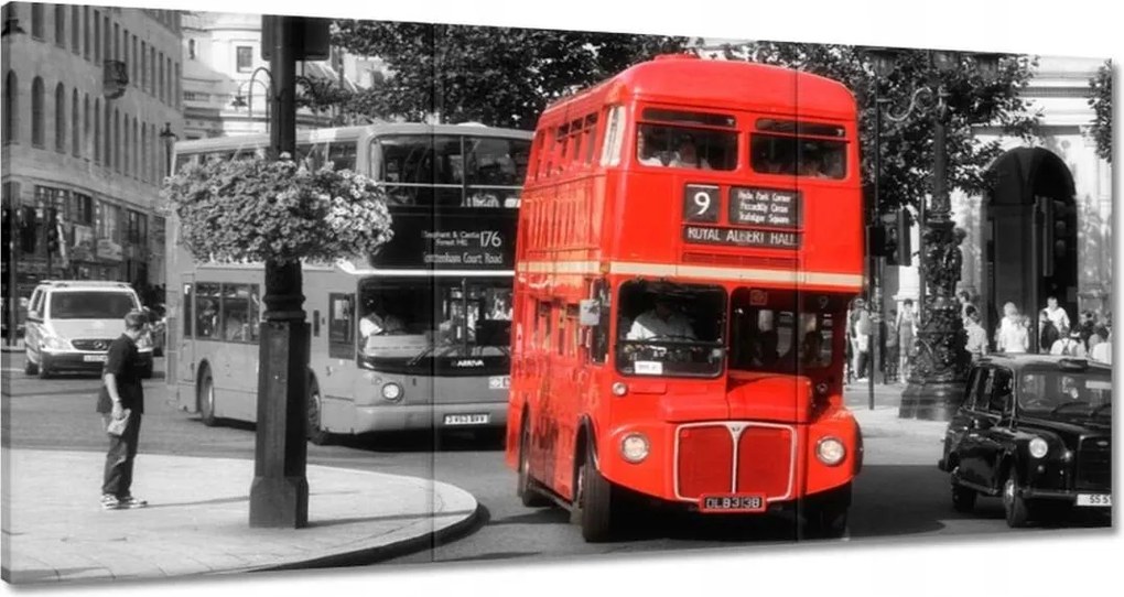 Vászonkép 120x60 Piros busz