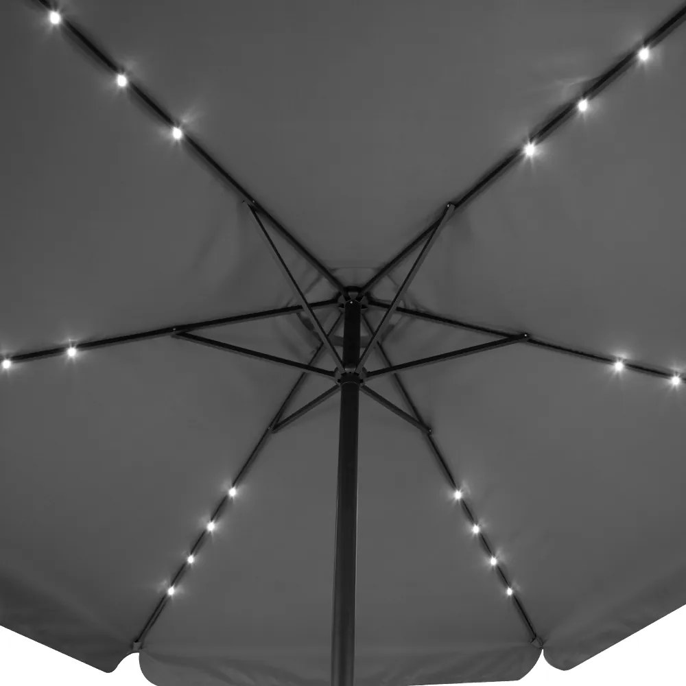 Kingsleeve® LED napernyő Athens Ø 330 cm - antracit