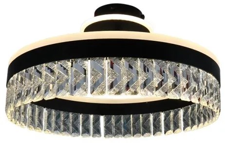 LED Dimmelhető felületre szerelhető csillár LED/75W/230V 3000-6500K fekete + távirányítás