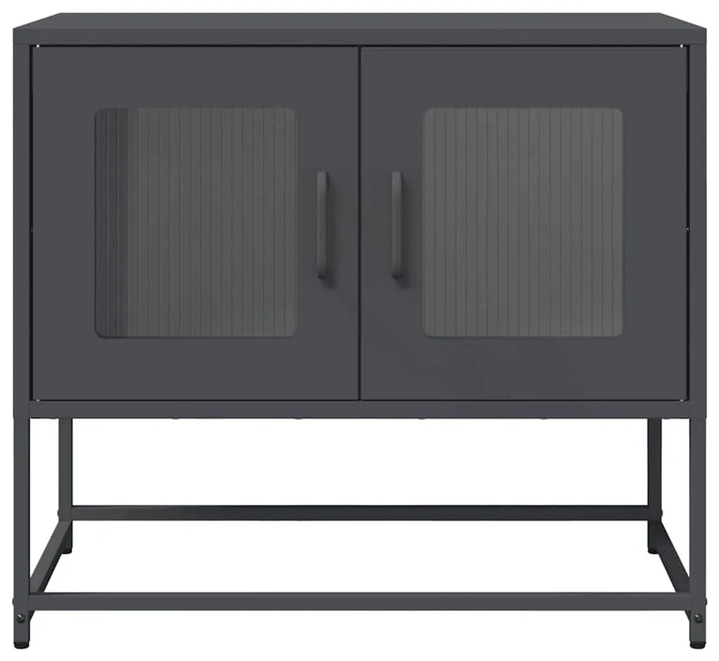 antracitszürke hidegen hengerelt acél TV-szekrény 68x39x60,5 cm