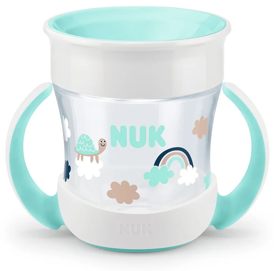 Bájos itató pohár Mini Magic NUK 360° fedéllel türkiz