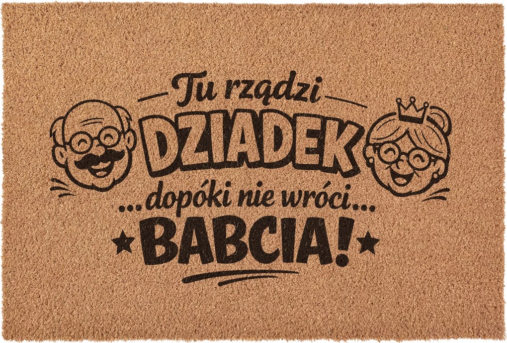 Lábtörlő Nagymama Nagypapa napja Ajándék Kókusz ajtóra 60x40