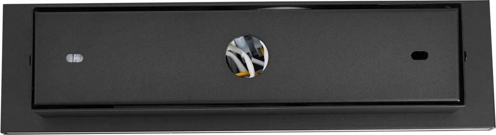 Modern fekete állítható fali lámpa USB-C csatlakozóval, LED-del - Modric