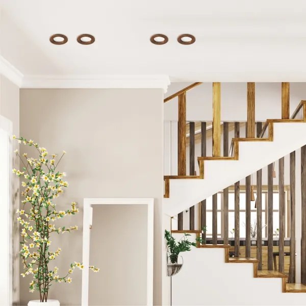 LED mennyezeti lámpa WOODY SPOT LED/5,5W/230V 4000K cseresznye Ø10 cm