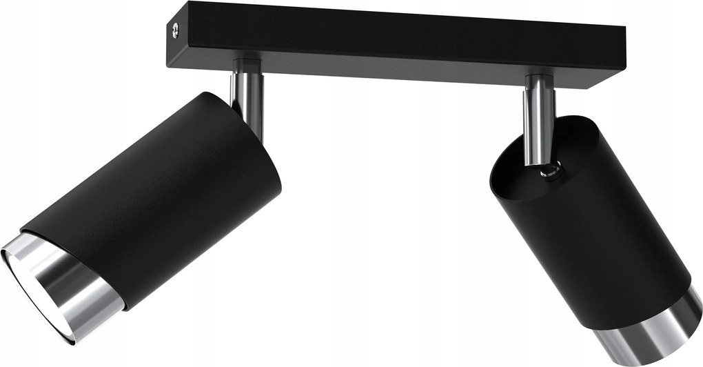 Mennyezeti Lámpa Sín Plafon Csövek Fém GU10 Loft Fekete Króm Spot