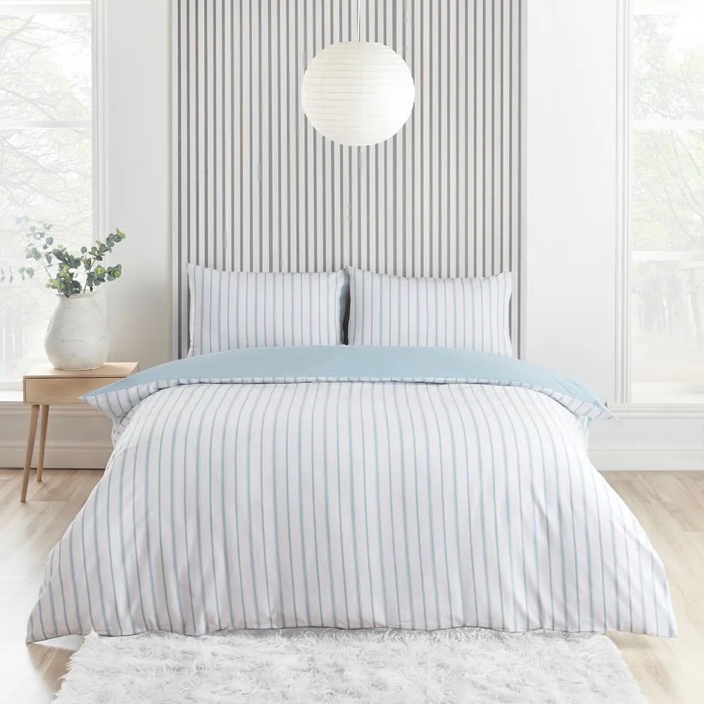 Fehér-kék kétszemélyes-hosszabbított ágyneműhuzat 230x220 cm Meadowsweet Floral – Catherine Lansfield