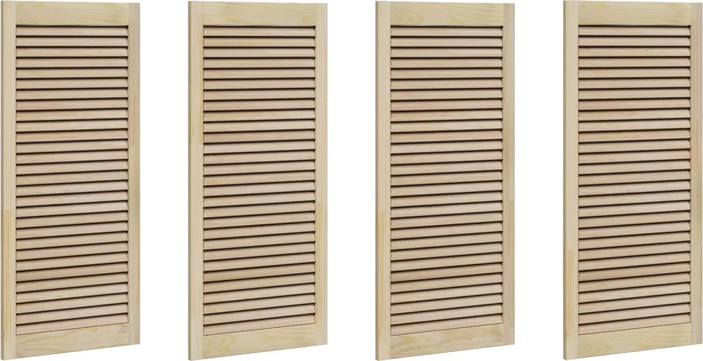 vidaXL Széfajtó 4 pcs Természetes 49,5 x 2,1 x 110 cm Tömör fenyőfa