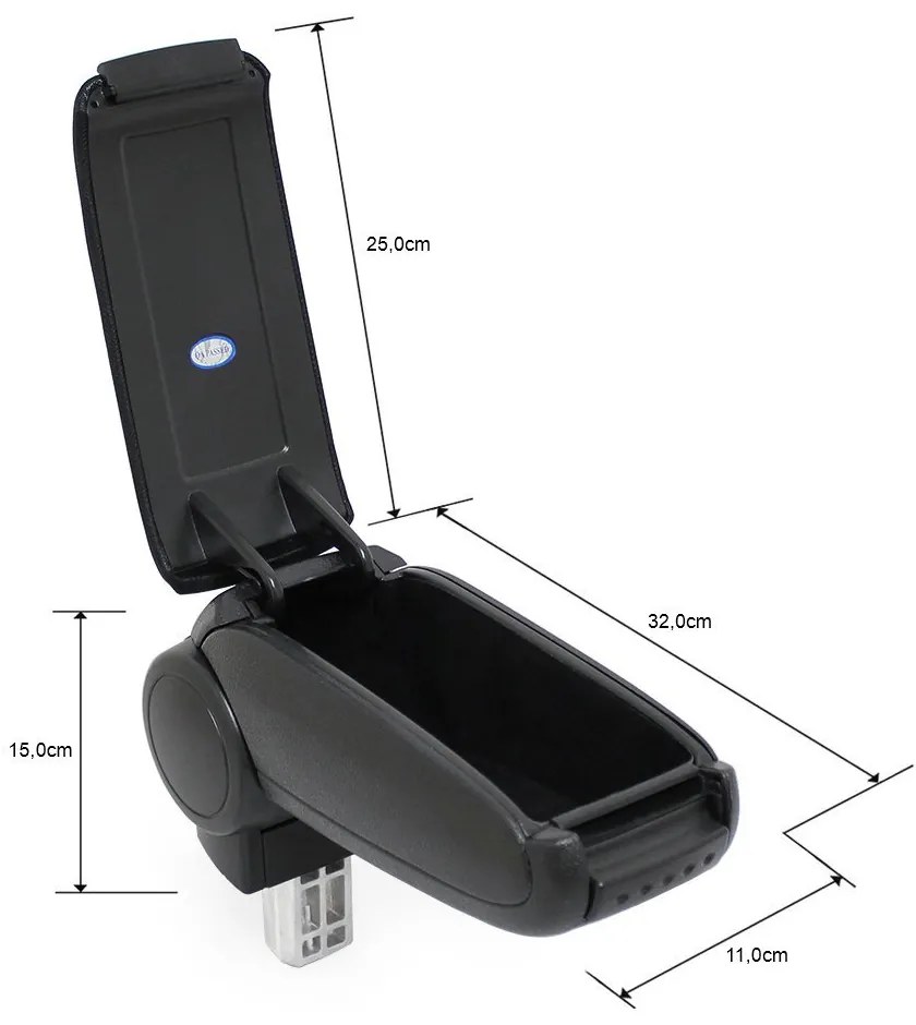 Könyöktámasz Ford KA 2, fekete, textil borítás