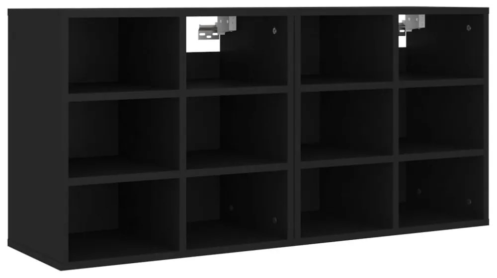 2 db fekete cipőszekrény 52,5 x 30 x 50 cm