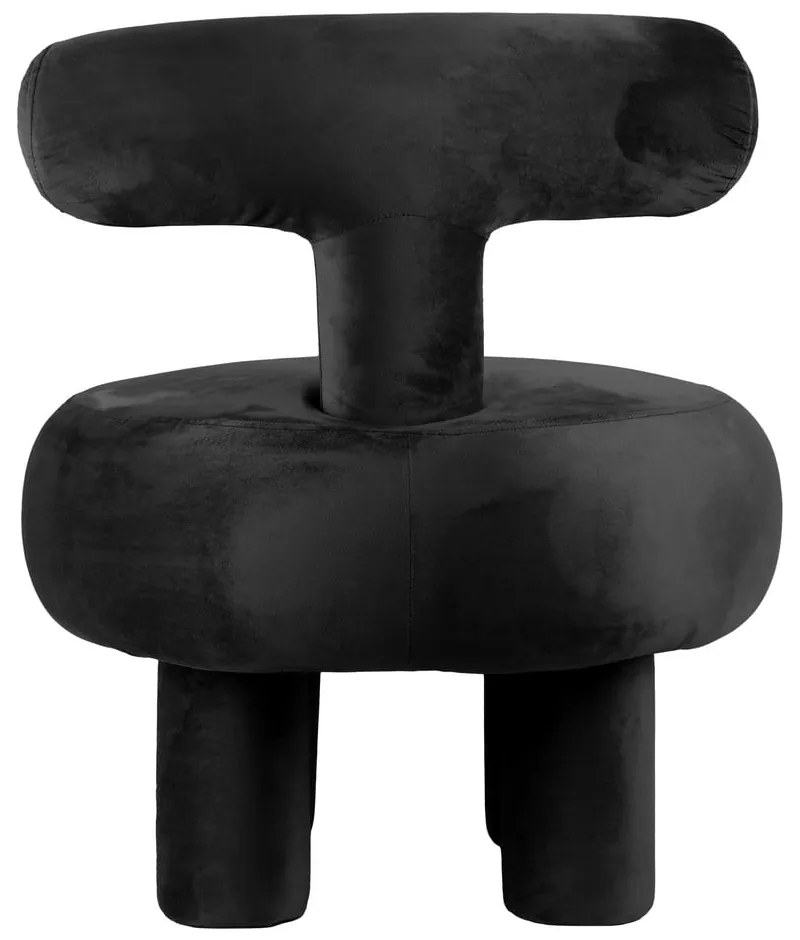 Fekete bársony fotel Abrazo – Leitmotiv