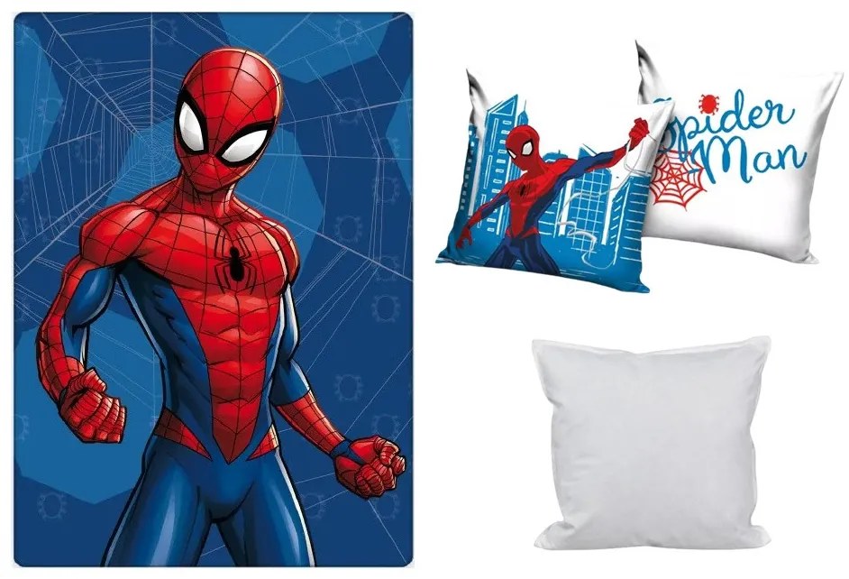 Pókember polár takaró, párnahuzat és párna szett 3 db-os (Web Warrior)