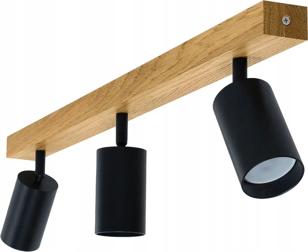 Fali lámpa Led mennyezeti lámpa tölgy Modern 60 cm GU10 mozgatható falra szerelhető cső