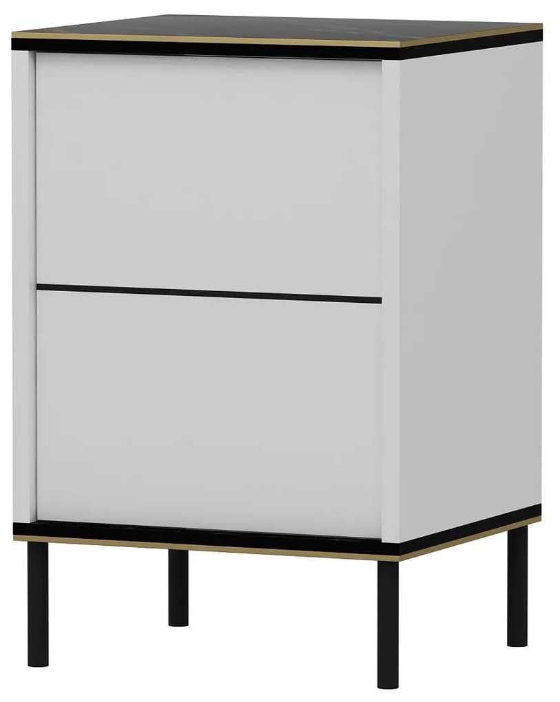 Éjjeliszekrény Imaj - White, Marble