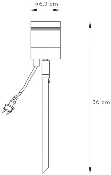 Lucide 14868/05/30 - LED Kültéri lámpa ARNE-LED 1xGU10/5W/230V fekete