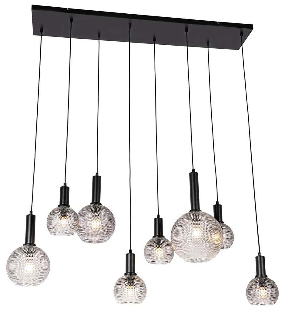 Design lógólámpa fekete füstüveggel 8 lámpás - Chico