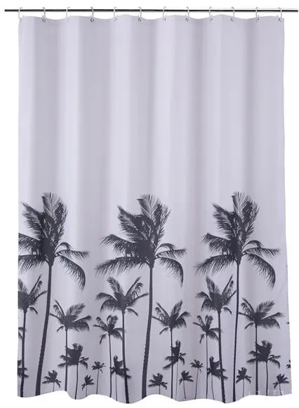 Zuhanyfüggöny - PALM TREE - Impregnált textil - 180 x 200 cm