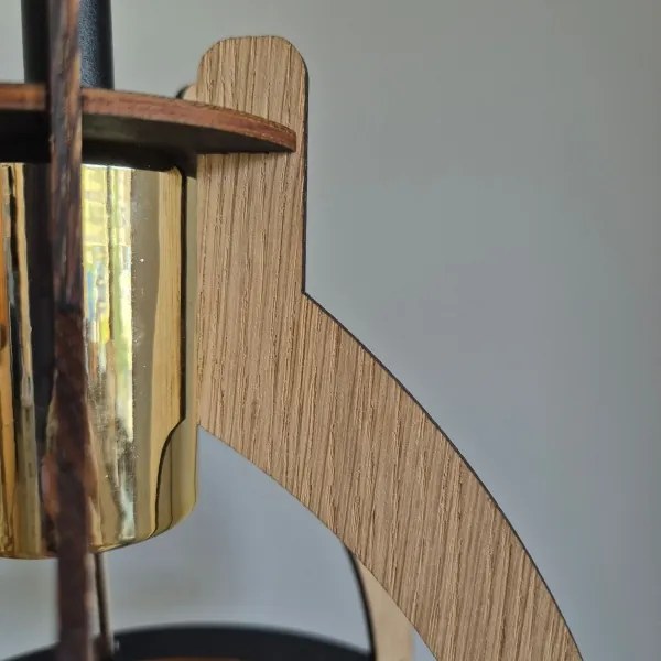 Felületre szerelhető csillár LANDO 1xE27/15W/230V tölgy