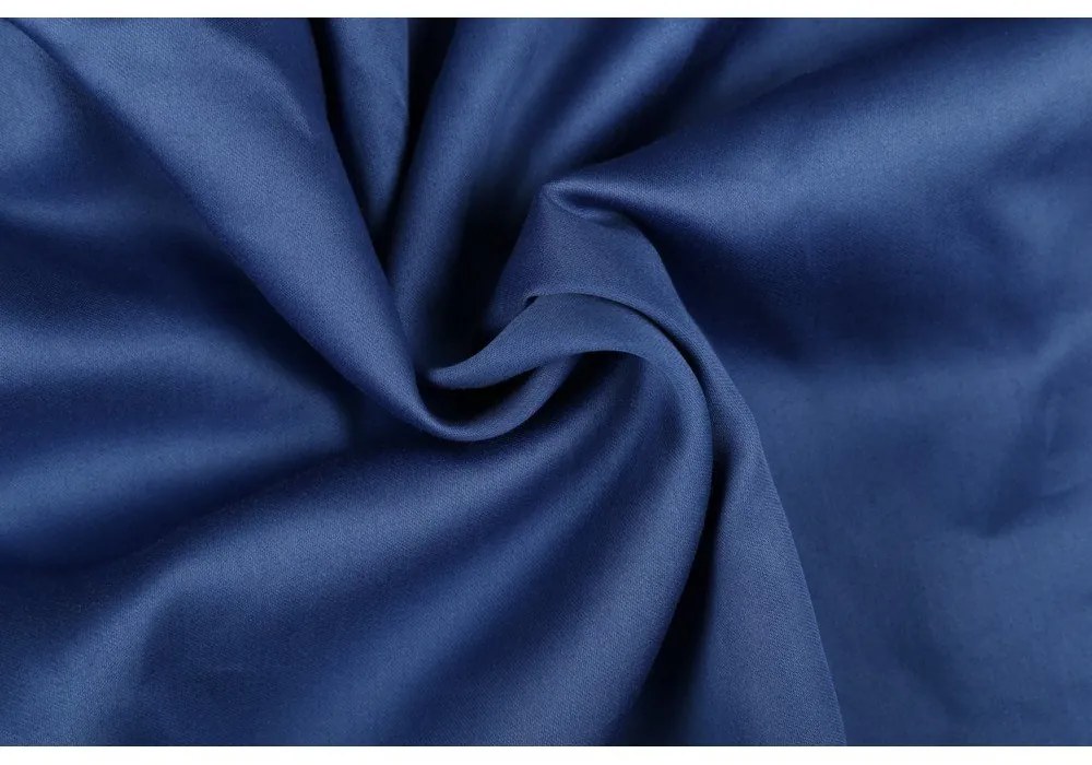 Sötétkék gumis pamut-szatén lepedő 140x200 cm – Mijolnir