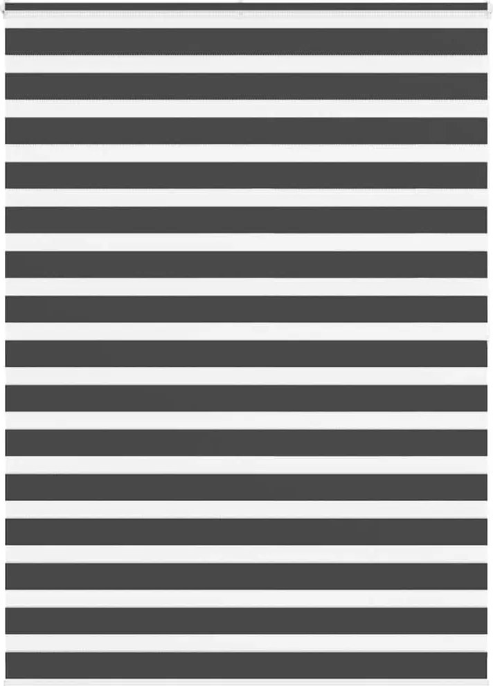 vidaXL zebrafüggönnyel fekete szövetszélesség 160,9 cm poliészter